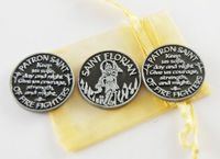 Set of 3 Saint Florian Pocket Tokens with Organza Bag