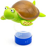 WWD Premium Animal Floating Pool Chlorine Dispenser for Chemical Tablets Fits 3" Tabs Bromine Holder (Turtle)
