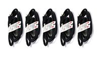 5 Pack 16AWG Power Extension Cord Cable, Black 10 Feet