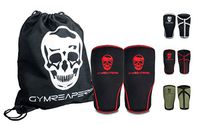 Gymreapers Knee Sleeves (1 Pair) Free Gym Bag - Knee Sleeve & Compression Brace for Squats, Fitness, Weightlifting, and Powerlifting 7MM Sleeve Pair - for Men & Women - 1 Year Warranty (Small)