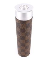 CiGuru CTT011 Cigar Travel Tube Humidor Airtight with Hygrometer Aluminium & Leather Travel Humidor Tube