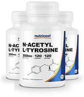 Nutricost N-Acetyl L-Tyrosine (NALT) 350mg, 120 Capsules (3 Bottles) - Gluten Free, Non-GMO
