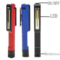 Supadeals Led Super Bright White Mini Inspection Light Lamp Pen Pocket Clip Work Torch Flashlight AAA Battery