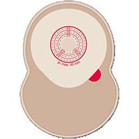 For Life GMBH Stomocur Brilliant One-piece Cut-to-fit Closed Colostomy Pouch with Filter 3/4" to 2" Stoma Opening, 130mm x 190mm, Clear, 110mm x 110mm Adhesive Surface (Box of 30 Each)