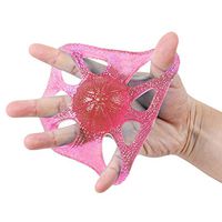Famlhewo Decompression Ball Hand Strength Training Device Rehabilitation Pull Ball Finger Training Device (10.5x4.5cm, Pink)
