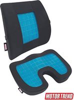 Orthopedic Therapy Cooling Gel Seat Cushions – Premium Memory Foam – Stress Relief for Pain Lumbar Pillow (Gel Back Combo)
