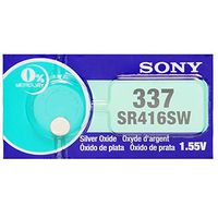 Sony 337 (SR416SW) 1.55V Silver Oxide 0%Hg Mercury Free Watch Battery (2 Batteries)