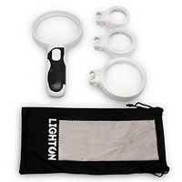 LED Magnifying Glass with Light by LightOn With 4 Interchangeable Lenses 2.5x 5x 10x & 16x Magnification Power Perfect for Maps Detailed Repair Senior Reading Jewelry Flowers & Insects Coins and More!