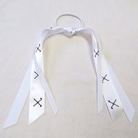 Sublimation Specialties Field Hockey Ribbon - Made in the USA, Avail in many colors, White