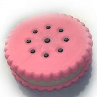 Hot Easy Carry Popular Cartoon Cookies Shape Contact Lens Case Box Container - (Color: pink)