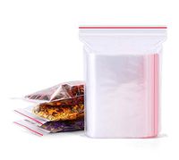 100PCS Transparent Plastic Bags Reclosable Storage Packaging Zipper Bags Self-sealing Poly Bag for Snacks Bakery Cookies Candies Decorative Wrappers (5x7'')