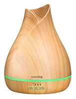 VicTsing 500ml Essential Oil Diffuser, Ultrasonic Aroma Diffuser with 10-20 Hours Longer Working Time, Humidifier with Waterless Auto-Off Function, 4 Timers for Home Office, Yellow