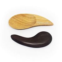 Pack 2 Waterdrop, Waterdrop Spoon-Shape Gua Sha Scraping Massage Tool Body for Face Guasha Schima Tembusu Wooden Massagers Neck and Back Thai Set