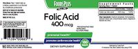 Food Plus Folic Acid 400mcg Tablets, 180 Count