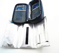 Portable Insulin Cooler Bag Diabetic Organizer Medical Travel Cooler Pack + 4 Ice Pack (Light Prey)