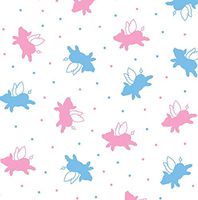Pastel Pink & Blue Piglets Gift Wrapping Tissue Paper for Art DIY Crafts in Bulk Baby Shower #233~10 Large Sheets Size 20" x 30"