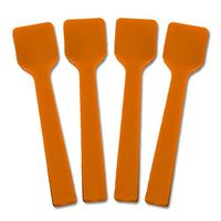 Solid Color Mini Plastic Gelato Spoons - 3,000 / Case (Orange)
