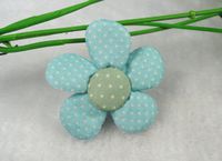 20pcs Cotton Small Sunflowers Bows Appliques U Pick (Light Blue)