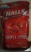 Halls Cough Drops Cherry Flavored - 30 Drops/ Bag