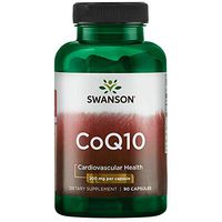 Swanson CoQ10 Cardiovascular Brain Energy and Heart Health Antioxidant Support Supplement 200 mg 90 Capsules