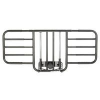 Drive Medical Half Length Bed Rail, Tool Free Adjustable Width, with Brown Vein Finish, Brown Vein, Half Length