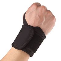 Exteren Adjustable Gym Wrist Band Brace Guard Professional Wrist Wrap Support Stabilizer with Thumb Loops for All Sports (A)