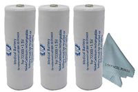 3 Titon 72300 Replacement Battery for Welch Allyn 72300 3.5V with Loopacell Cloth