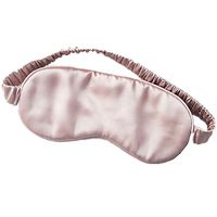 Sleep Mask 100% Silk Eye Mask Super-Smooth with Elastic Strap for Night Sleeping, Travel, Nap-Pink