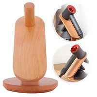 Hair Dryer Stand,Portable Wooden No Drill Desktop Bracket Stand Holder for Hair Dryer Nozzles for Home Barbershop