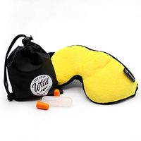 Wild Essentials® Escape™ Luxury Plush Sleep Mask Kit with Eye Cavities, Earplugs and Carry Pouch, Gift Set (Mellow Yellow)