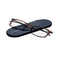 ThinOptics Reading Glasses + Milano Aluminum, Magnetic Case | Frontpage Brooklyn Collection, Tortoise Frame 2.00 Strength Readers