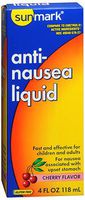 Sunmark Anti-Nausea Liquid Cherry Flavor - 4 oz, Pack of 6