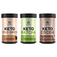 Ancient Nutrition KetoELIXIRS Bundle - Matcha, ColdBrew, and Cocoa, Keto Friendly, Energy Booster, MCTs from Coconut