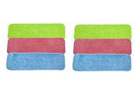 LTWHOME 18" Multi-Color Combination Microfiber Commercial Mop Refill Pads Fit for Wet or Dry Floor Cleaning (Pack of 6)