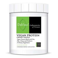 Davinci Laboratories, Vegan Protein Powder-Creamy Vanilla, Plant-Based, Gluten-Free, 15 Servings