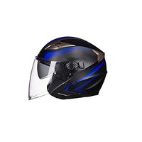 Motorcycle Open Face Helmet Motorbike Moped Jet Bobber Pilot Crash Chopper 3/4 Half Helmet with Sun Visor for Adult Men Women