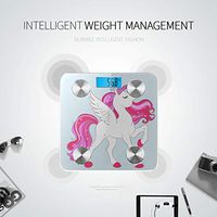 Beautiful Cartoon Pony Bathroomscale Infant Scale Digital Weight Scale Body Fat Tracks 8 Key Compositions Analyzer Sync with Fitness Apps 400 Lbs