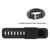 Baaletc Extender Band with Snap Closure for Fitbit Charge HR/ 2 Fitness Tracker Wristbands - Designed for Larger Size Wrists or Ankle Wear, 20mm (Width) x 90mm (Length), Black