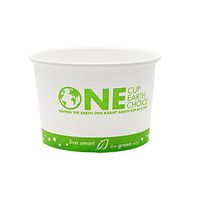 Karat Earth KE-KDP8 8 oz Hot/Cold Paper Food Container,"One Earth" Print (Pack of 1000)