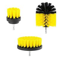 limmyun 3 Pcs Electric Drill Brush Spin Cleaning Brush Drill Attachment Power Scrubber Cleaning Kit for Cleaning Car Tires Carpet, Kitchen, Bathroom,Seats(2" 3.5" 4")