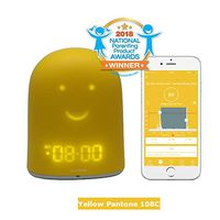 Yellow REMI - 5-in-1 Toddler Sleep Trainer - Baby and Children Sleep Tracker - Night Light & Music - Bluetooth Speaker - Secure Two-Way Communication Baby Monitor - Sleep Trainer