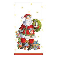 Caspari Santa Claus Lane Paper Guest Towel Napkins, Four Packs of 15