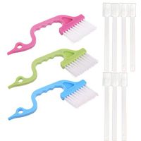 Window Cleaning Tools Door Window Track Cleaning Brushes Air Conditioning Shutter Cleaning Brushes Hand-held Groove Gap 10 PCS