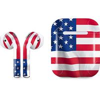 Skinit Decal Audio Skin for Apple AirPods with Lightning Charging Case - Officially Licensed Skinit Originally Designed USA Flag Design