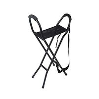 Old Man's Walking Stick Stool, Aluminum Alloy Light Four-Legged Cane Stool Old Man Folding Cane Chair Old Man Walking Stick Stool