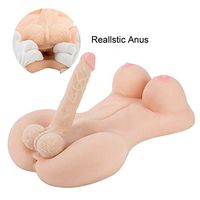 HaiBaoBao 6.3KG/13.9lb 3D Live Séxy Dolly Women Female Torso Full Body Lifesize Women Torso Double Holes Big A-s-s TPE Silicone Gāy Toy Realistic Body Six Dôlls Male Toys Gifts for Men