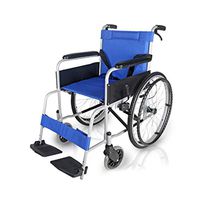WenFei shop Lightweight Wheelchair,Folding Self-propelled Wheelchair with Hand Brakes and DetachableFoot Pedal for Extra Comfort,42cm Seat,220 lb Weight Capacity