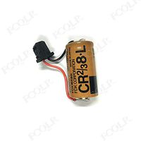 FCQLR 1PCS Compatible for Fuji CR2/3 8.L 3V PLC Lithium Battery FDK CR2/38.L with Black Head