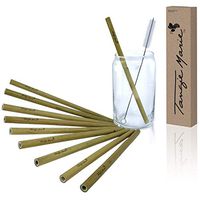 Tangie Marie Premium Hand Crafted Eco Friendly Reusable Bamboo Drinking Straws, 10 Pack, Assorted Sizes