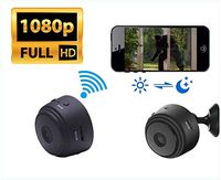 Wireless Nanny WiFi Camera HD 1080P Spy Hidden Mini Security Small Spy Equipment Home Pet USB Portable Cop Cam Body Camera Secret Covert Portable Black Security Indoor